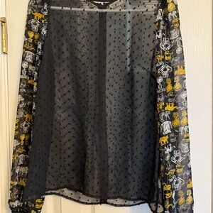 Rodarte for Target Black and Yellow Sheer Top